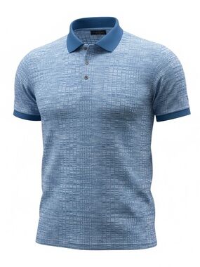 NWT Paisley & Gray Mens XL Slim Fit Knit Polo Shirt Short Sleeve Blue